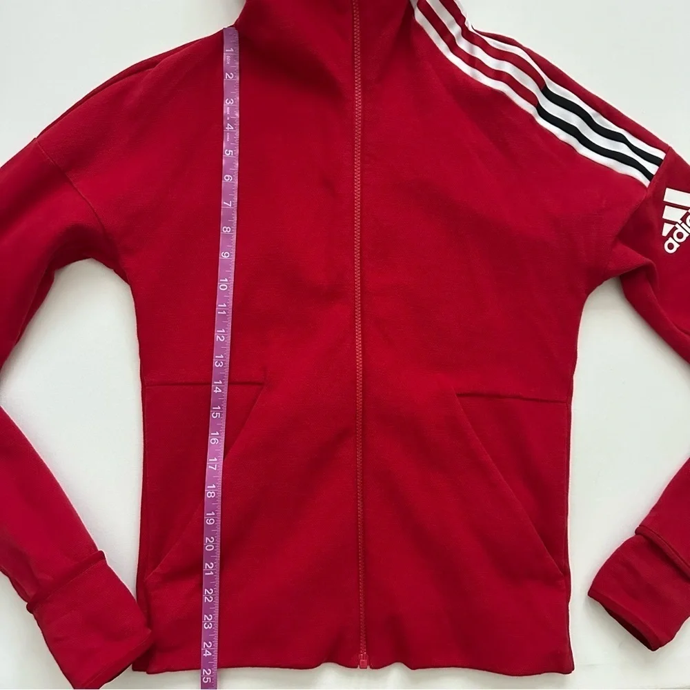 Adidas Red Full-Zip Hoodie Size XS Men